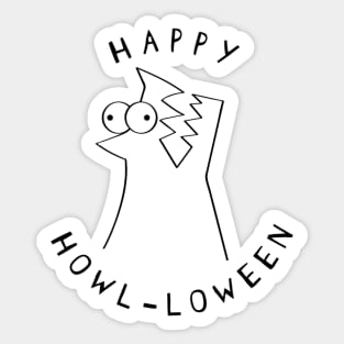 Happy Howl-loween Sticker